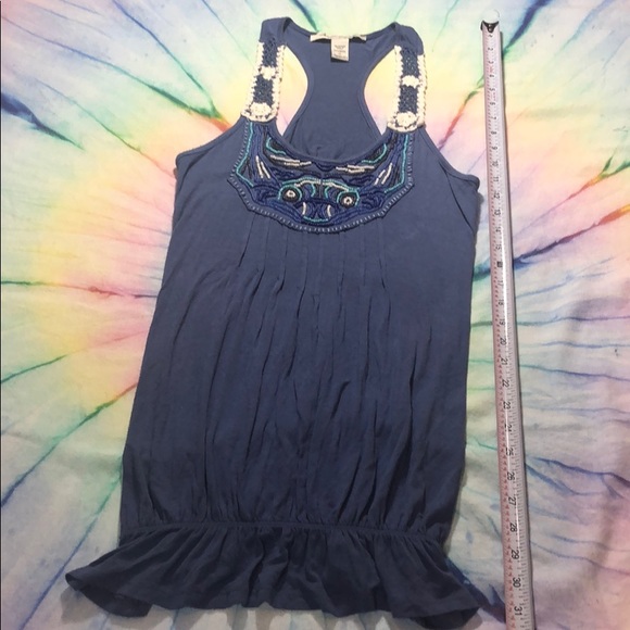 Boho Beaded Razorback Tank - Picture 2 of 5